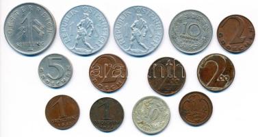 Ausztria 1895. 1h + 1915. 10h + 1924. 200K (2x) + 1925. 10Gr + 1926-1929. 2Gr (2x) + 1931. 5Gr + 1932-1933. 1Gr (2x) + 1934-1957. 1Sch (3x) T:vegyes Austria 1895. 1 Heller + 1915. 10 Heller + 1924. 200 Kronen (2x) + 1925. 10 Groschen + 1926-1929. 2 Groschen (2x) + 1931. 5 Groschen + 1932-1933. 1 Groschen (2x) + 1934-1957. 1 Schilling (3x) C:mixed