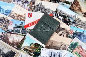 Belgium, Hollandia, Luxemburg 180 db érdekes régi lap lithokkal, jobbakkal / Belgium, Holland, Luxembourg 180 interesting old cards with lithos, better ones