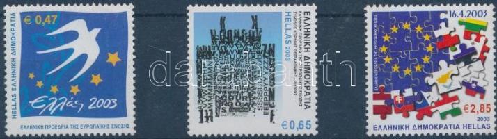 Európai Unió sor 3 értéke, European Union 3 stamp from set