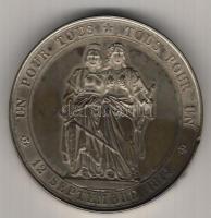 Svájc 1864. "Genf egyesülése a svájci unióval" ezüstözött fém plakett T:2 kis ph