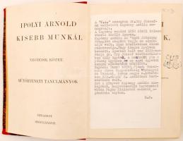 Ipolyi Arnold: Műtörténeti tanulmányok. Budapest, 1887. Franklin. 566p. Korabeli félvászon kötésben