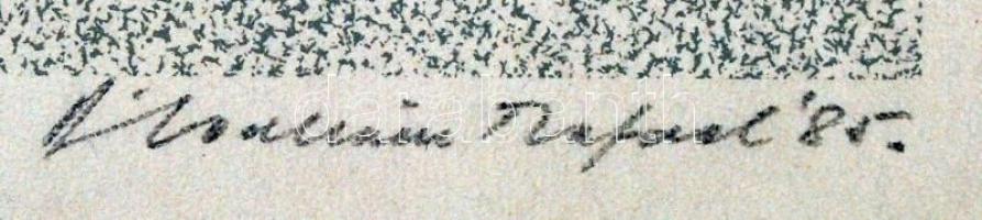 Ábrahám Rafael (1929- ): Kehely. Szita  11/25, papír, jelzett, 38×25 cm