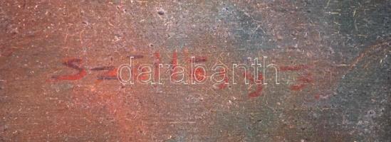 Szöllősy jelzéssel: Balerina. Olaj, vászon, antik hibás keretben 94×83 cm