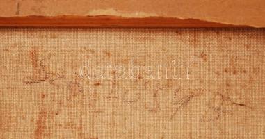 Szöllősy jelzéssel: Balerina. Olaj, vászon, antik hibás keretben 94×83 cm