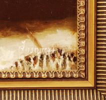 Losonczi jelzéssel: Fehér tulipánok. Olaj, vászon, sérült keretben, 40×30 cm