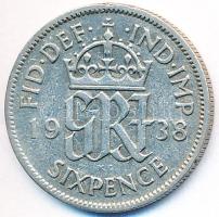 Nagy-Britannia 1938. 6P Ag "VI. György" T:2- Great Britain 1938. 6 Pence Ag "George VI" C:VF