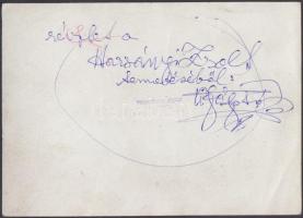 1943 Tiszavölgyi József : Budapest, Harsányi Zsolt (1887-1943) író, újságíró, műfordító színigazgató...