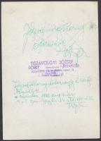 cca 1943-1944 Tiszavölgyi József  pecséttel jelzett vintage fotója József főhercegről, tábornagyról,...