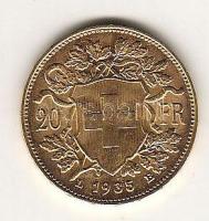 Svájc 1935LB 20Fr Au 6,45g T:1/2