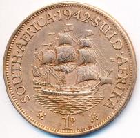 Dél-Afrika 1942. 1p Br "VI. György" T:2-,3 South Africa 1942. 1 Penny Br "George VI" C:aVF