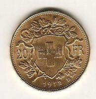 Svájc 1912B 20Fr Au 6,45g T:1/2