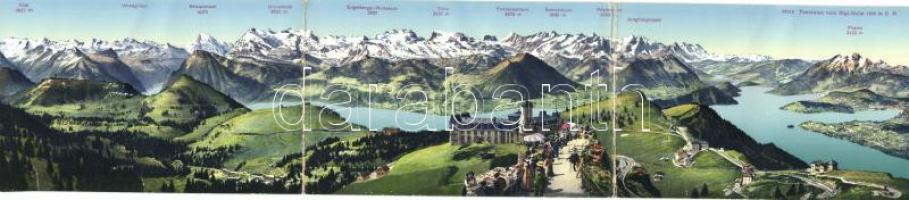 Jungfrau Gruppe three-tile panoramacard (bent til broken)