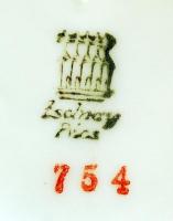 Virágmintás Zsolnay porcelán váza, kézzel festett, jelzett, apró kopásnyomokkal, m: 14 cm