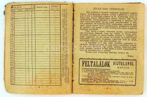 1926 Méhésznaptár. (Görög Ernő szer.)  A kötet végén nagyon sok - szakmatörténeti szempontból érdekes - hirdetés található. Egészvászon kötésben. Fedőlap rossz állapotú, ceruzás bejegyzésekkel.