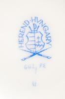 Petrezselyemmintás Herendi porcelán tálka, kézzel festett, jelzett, apró kopásnyomokkal, d: 10,5 cm,...