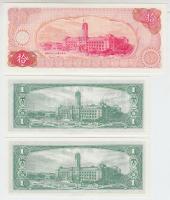 Tajvan 1961. 1Y (2x) sorszámkövetők + 1976. 10Y T:I,I- hajtatlanok
Taiwan 1961. 1 Yuan (2x) sequenti...