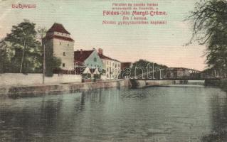 Ceske Budejovice, Budweis; Földes-féle Margit-Créme arckrém reklámmal / face cream advertisement (small tear)