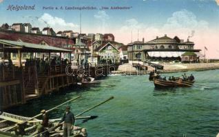 Helgoland, Landungsbrücke, "Das Ausbooten" / Pier