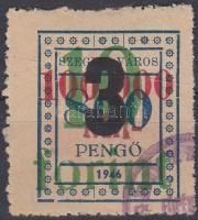 1948 Szeged városi illetékbélyeg (87. számú) keskeny "0"
