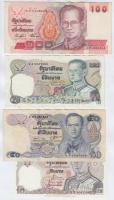 Thaiföld 1980-1994. 10B-100B (4xklf) T:I,II,III Thailand 1980-1994. 10 Baht - 100 Baht (4xdiff) C:UNC,XF,F