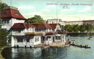 Hamburg, Bootshaus "Favorite Hammonia" / boathouse (small tear)