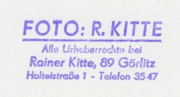 cca 1980 R. Kitte: Várrom, pecséttel jelzett vintage fotóművészeti alkotás, 21x17 cm