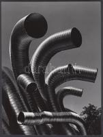 cca 1970-1980 Gebhardt György (1910-1993): Ipari csendélet, aláírt vintage fotóművészeti alkotás a szerző hagyatékából, 24x18 cm