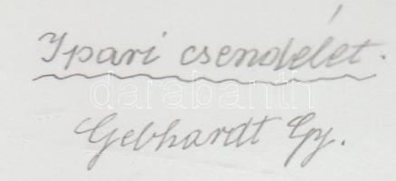 cca 1970-1980 Gebhardt György (1910-1993): Ipari csendélet, aláírt vintage fotóművészeti alkotás a s...