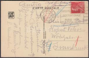 Képeslap a nemzetközi gyarmati kiállítás alkalmi bélyegzésével, Postcard of the international colonial exhibition occasional cancellation