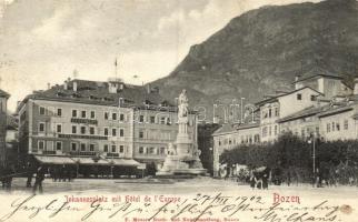 Bolzano, Bozen; Johannesplatz, Krautners Hotel del lEurope / square, hotel (EK)
