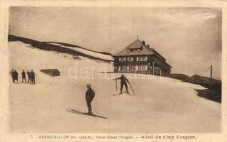 Grand Ballon, Hotel du Club Vosgien, skiers (EK)