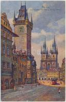 Prága 33 régi és 30 modern képeslap