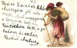 Cigányéletből / Gypsy folklore, litho (EM)