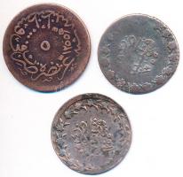 Törökország 3db klf bronz fémpénz T:3 Turkey 3pcs of diff bronze coins C:F