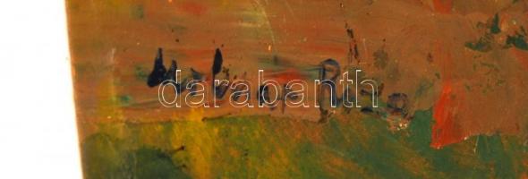 Molnár Róza (1900-1977): Június a hídnál. Olaj, farost, jelzett, 50×56 cm