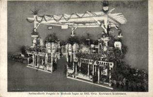 1913 Budapest, Országos Kertészeti kiállítás, Szétszedhető Pergola és Medeola lugas, reklám (fl)