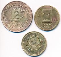 3db vegyes külföldi zseton, közte Németország/Köln 1982. 2T sörzseton T:vegyes
3pcs of mixed tokens,...