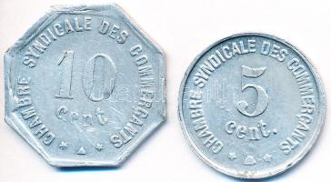 Franciaország 1921. 5c + 10c "Kereskedelmi Szövetség" Al zseton T:2- France 1921. 5 Cents + 10 Cents "Chambre Syndicale des Commercants de Perpignan (Trade Association of Commercants)" Al token C:VF