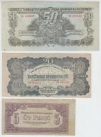 1944. 5P + 20P (2x) + 50P (2x) + 100P + 1000P "A Vörös Hadsereg Parancsnoksága" T:vegyes,r...