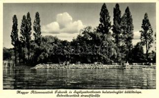 Balatonboglár, Magyar Államvasutiak Takarék és Segélyszövetkezetének üdülőtelepe, strandfürdő (EK)