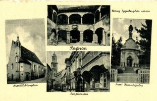 Sopron, Herceg Eggenberg ház udvara, Szent János kápolna, Templom utca, Szentlélek templom