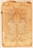 cca 1820 A leleszi konvent levéltárában található, a Zsolnay családra vonatkozó, 1755-1812 közötti okiratok kivonatai, megviselt állapotban