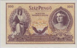 1943. 100P "Szálasi-kiadás" sor -és sorozatszám nélkül T:I- hajtatlan