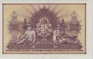 1943. 100P "Szálasi-kiadás" sor -és sorozatszám nélkül T:I- hajtatlan