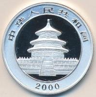 Kína 2000. 10Y Ag "Panda" (1oz/0.999) T:PP
China 2000. 10 Yuan Ag "Panda" (1oz/0...