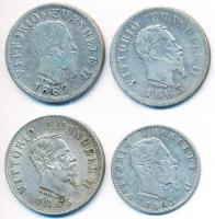 Olaszország 1863M-BN 20c Ag + 1863-1867. 50c Ag (3x) T:2,2-,3
Italy 1863M-BN 20 Centesimi Ag + 1863-...