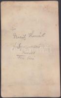 cca 1870 Mészöly Kornél főszolgabíró, keményhátú fotó, hátoldalon feliratozva, 10x17 cm