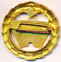 ~1970. "Kiváló pénzügyi dolgozó" aranyozott zománcozott kitüntetés, miniatűrrel, eredeti t...