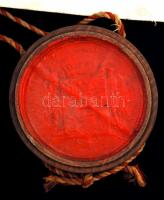 1918 Latin nyelvű, vászon, Állam és jogtudomány Doctori Diploma. Fölülbélyegezve K. M. Tud. Egyetemi...