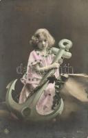 3 db RÉGI motívumlap; vallás; Isteni erények (hit, remény, szeretet) / 3 old motive cards; religion; Theological virtues (faith, hope, charity)